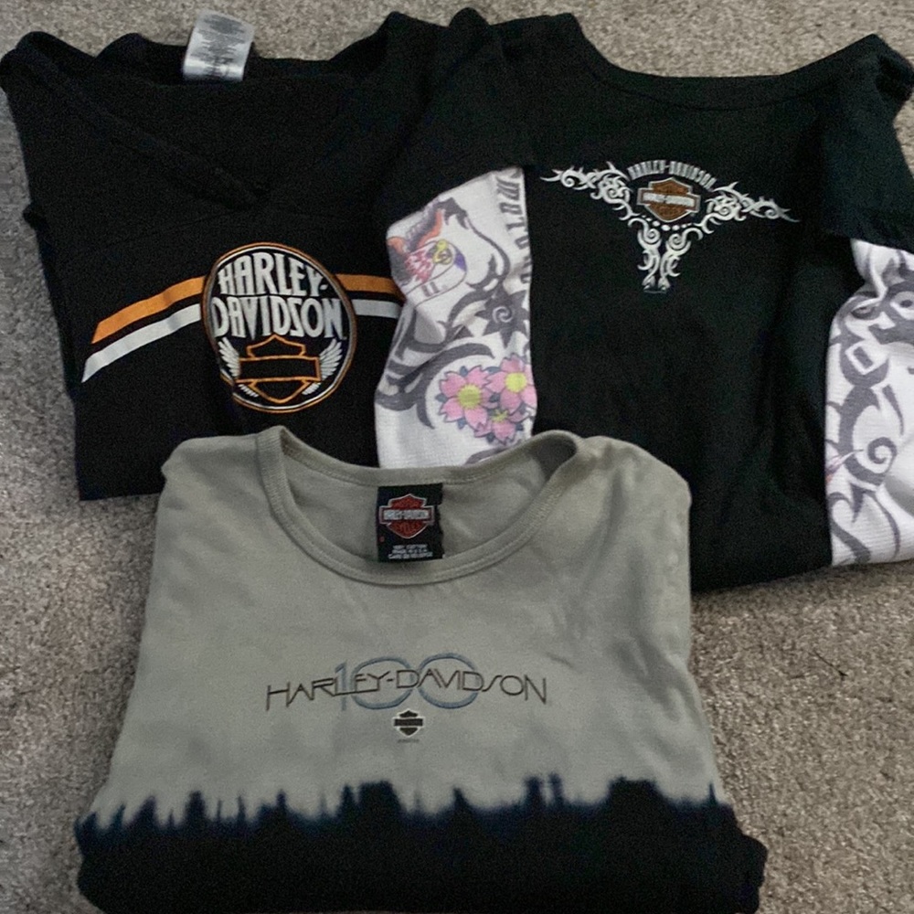 3 harley davidson tees